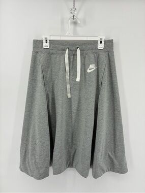 Nike Women's Sportswear Gym Classic Sporty Gray Midi Skirt